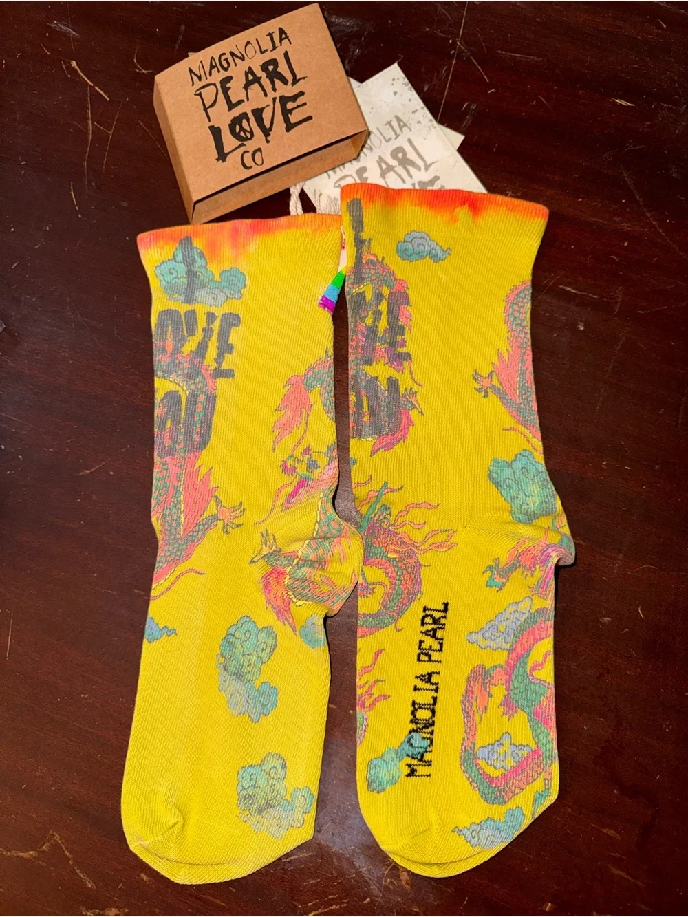 MP I Love You Spirit Dragon Socks NWT One Size